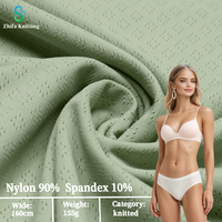 155 g/m² atmungsaktiver Lochstoff aus 90 % Nylon und 10 % Elasthan für Dessous und Sport-BHs – Weft-Knit Mesh Stretch Textilgewebe