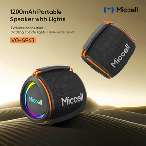 Enceinte portable sans fil Miccell 8W BT, son professionnel, caisson de basses audio pour fête, son HD, étanche IPX6, enceintes intelligentes - Product Image 2