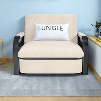 Sofá Cama Plegable para Espacios Pequeños, Sofá Individual Multifuncional, Extensible, con Funda Extraíble de Tela