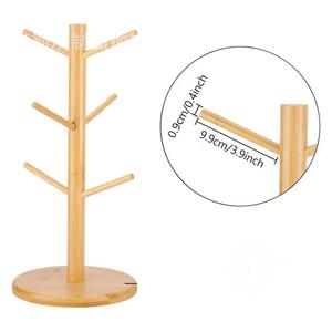 Soporte para guardar joyas con forma de rama de árbol, organizador de cuerdas y gomas para el pelo de madera maciza, expositor de pulseras y brazaletes, para tocador - Product Image 3