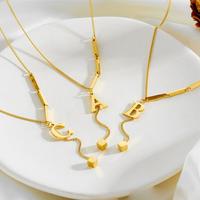 Initial 26 lettres Alphabet sans ternissement étanche Non Tanish acier inoxydable Fine bijoux de mode colliers pour femmes 2024