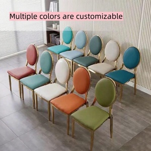 Hot bán giá rẻ Vàng Stackable thiết kế PU da Nhung Vòng trở lại sắt khách sạn ghế tiệc tổ chức sự kiện khách sạn ghế - Product Image 4