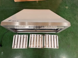 Barbecue électrique en acier inoxydable de 48 pouces, 1800 CFM, avec filtre à déflecteur, télécommande à 4 vitesses, 2 lumières LED, arrêt retardé, pour usage domestique - Product Image 2