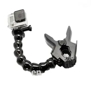 Wholesale Hot Sale Jaw Flex Clamp Mount + Adjustable Neck Gooseneck for Gopro Hero 4 3 3 2 1 Camera Accessories
