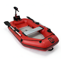 Bateau de pêche gonflable électrique Hailebao, léger, stable, pliable, conçu pour 2 personnes, durable.