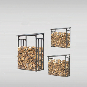 FL Moderno Soporte Cuadrado de Hierro con Recubrimiento de Polvo Negro para Leña, Soporte para Troncos de Techo, Fácil Montaje Interior/Exterior, Almacenamiento de Herramientas para Chimenea - Product Image 3