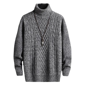 ANSZKTN-Para <span class=keywords><strong>Hombre</strong></span>, Suéter de Punto de <span class=keywords><strong>Cuello</strong></span> <span class=keywords><strong>Alto</strong></span>, <span class=keywords><strong>Jersey</strong></span> Ajustado de Manga Larga con <span class=keywords><strong>Cuello</strong></span> <span class=keywords><strong>Alto</strong></span>, Estilo Coreano, Moda, Otoño e Invierno - Product Image 5