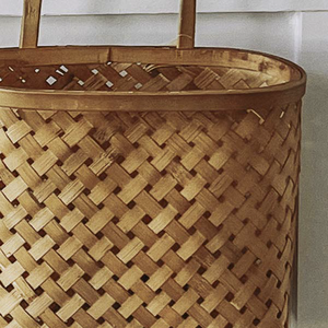 Cesta Tejida <span class=keywords><strong>de</strong></span> Bambú para Alimentos, Frutas y Verduras, Hecha a Mano, para Interiores, Protección del Medio Ambiente Natural - Product Image 3
