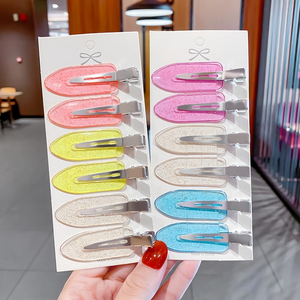 Lot de 4 pinces à <span class=keywords><strong>cheveux</strong></span> pour <span class=keywords><strong>maquillage</strong></span>, pinces de sectionnement sans plis, barrettes, accessoires capillaires en gros, assortiment mixte - Product Image 4