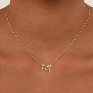 RINNTIN XP065 clásico exquisito 925 <span class=keywords><strong>plata</strong></span> esterlina doce constelaciones Logo colgante collar encanto Collar para mujer - Product Image 4