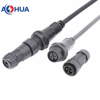 Faisceau de câbles de lampadaire d'extérieur 300V 15A 3Pin prise femelle d'alimentation à connecteur de panneau mâle M20 prise de courant alternatif