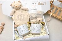 Kaiyue Coffret cadeau de bienvenue personnalisé pour nouveau bébé Coffret cadeau maman et papa de grossesse avec couverture douce Mug Essential Baby Unique Gifts Set