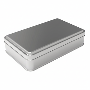 Kontensan Rectangle <b>Tin</b> Can Halva Container 1 Lt 114x188mm X H40mm Turkey L437 - Product Image 2
