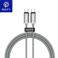 GULFY kabel pengisian daya cepat, kabel Data USB pengisi daya Cepat Tipe C ke Tipe C PD 60W 30W untuk MacBook IPad iphone