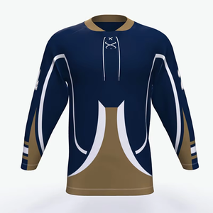 เสื้อเจอร์ซีย์พิมพ์ลายสำหรับเล่นฮอกกี้พิมพ์กรอบแบบระเหิดออกแบบได้ตามต้องการ - Product Image 1