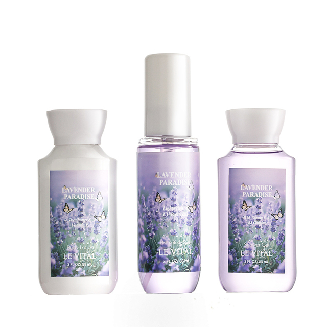 Different Flavors Private Label Skin Care Products Daily Care Shower Gel,Body Lotion Spray Body Care Products Set
