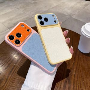 Funda de Lujo para Teléfono con Textura de Piel de Lichi en Colores de Moda, Acabado Mate, para iPhone 17 <span class=keywords><strong>Pro</strong></span> Max 11 12 13 14 15 16, Funda Protectora Trasera - Product Image 3