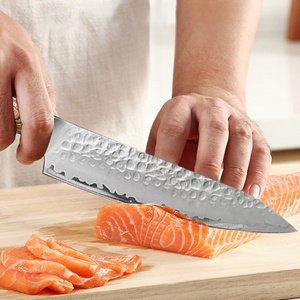 Hot Selling Hammer Kitchen Chef's <b>Knife</b> Santoku <b>Boning</b> <b>Knife</b> Stainless Steel Kitchen <b>Knife</b> with Pakka Wooden <b>Handle</b> - Product Image 3