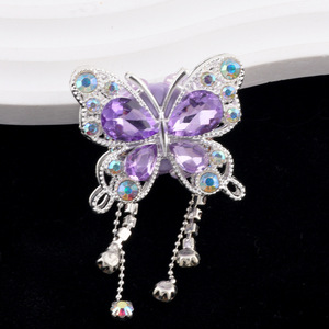Cuentas creativas de diamantes de imitación con purpurina, abalorios de pluma con borlas de mariposa, cuentas sueltas para accesorios <span class=keywords><strong>DIY</strong></span>, componentes de hallazgos de joyería - Product Image 6
