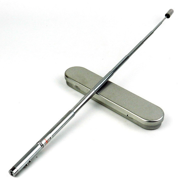 Blackboad Point Laser Beam Portable Mini Stainless Steel Extendable Pointer Pen