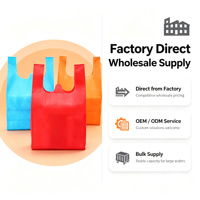Sac fourre-tout réutilisable personnalisé en non-tissé, couleur unie, sac de shopping vierge pour la promotion et les affaires
