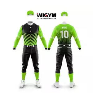 Uniformes de equipo de softbol de diseño personalizado de fábrica OEM, conjunto de uniforme de béisbol de sarga sublimada de alta calidad - Product Image 1