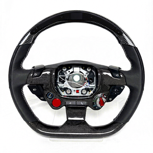 Volante Deportivo de Lujo TDD LED de Cuero y Fibra de Carbono para Ferrari F458 488 F12 458, 4 Radios, Personalizado, Genuino - Product Image 1