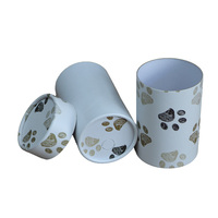 Boîte d'emballage en papier ronde personnalisée pour les cendres d'animaux de compagnie, les pots à bougies, les emballages de flacons d'huile, boîte avec pattes de chat et de chien