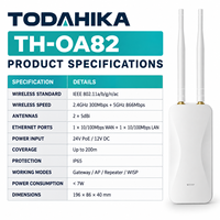 Point d'accès WiFi extérieur AC1200, double bande 2,4 GHz 5 GHz, PoE 24 V, étanche IP65, couverture sans fil jusqu'à 200 m, fabricant