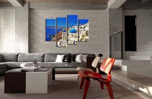 Arte loco <span class=keywords><strong>Grecia</strong></span> Arte <span class=keywords><strong>de</strong></span> la pared Decoración Estilo Mediterráneo moderno <span class=keywords><strong>Pintura</strong></span> en lienzo y arte <span class=keywords><strong>de</strong></span> pared - Product Image 3
