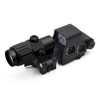 Lunette de visée holographique Holy Warrior S1 avec point rouge, grossisseur 3X NBG33, marquages complets, caractéristiques étanches, monture Fas Optic Riser FTC Combo