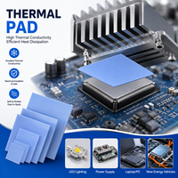 Coussin thermique en silicone conducteur auto-adhésif pour dissipateur thermique 1,0~12W/mk, coussin thermique pour dissipateur de chaleur PC CPU GPU