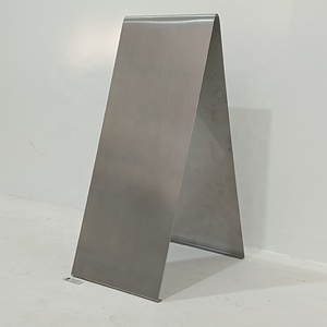 Outdoor Floor Stand Metal A-frame Sign <b>Mirror</b> Stainless Steel Sidewalk Sign Shop a Frame Sandwich Board - Product Image 1