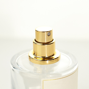 Flacon de parfum décoratif en verre avec bouchon ovale brillant perlé pour présentation sur coiffeuse, flacon cylindrique transparent - Product Image 4