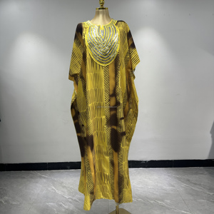 <span class=keywords><strong>Robe</strong></span> africaine élégante à sequins, coupe ample, <span class=keywords><strong>grande</strong></span> <span class=keywords><strong>taille</strong></span>, longueur ras du sol, pour mariage ou soirée, boubou coloré et vibrant, abaya musulmane - Product Image 5