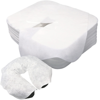 Coussinets de tête jetables en gel souple et respirant OEM pour chaise de salon de beauté, soins du visage et du corps, 100 pièces, feuilles de soutien pour le cou