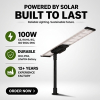 Lampe solaire LED pour rue JKCSOLAR JKC-FX100W-PLUS, environnement hostile, IP66 IK10, -25°C~+65°C, large plage de température, télécommande DALI, 160