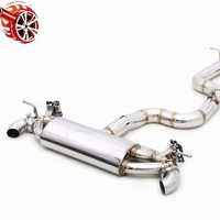 Diffuseur d'échappement en acier inoxydable poli miroir de haute qualité, épaisseur 1,5 mm, avec capteur de température pour Audi A3 8L 2.0T