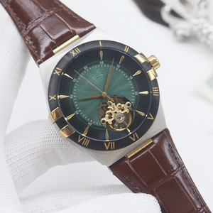 Reloj de Hombre de Primera Calidad, Modelo L, de Acero Inoxidable 316, con Correa de Cuero, Movimiento Mecánico Automático - Product Image 3