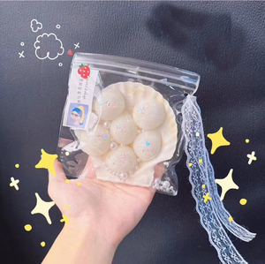 ของเล่นบีบคลายเครียดรูปไข่มุกและเปลือกหอย TPR ขนาด 9 ซม. ของเล่นบีบเล่นเพื่อผ่อนคลายอารมณ์ ของขวัญที่ระลึกสำหรับเด็กและผู้ใหญ่ - Product Image 2