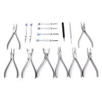 Jeu de Pinces pour Lunettes Optiques et Tournevis, Kit de Réparation de Lunettes avec Support d'Outils