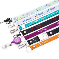 Articles les plus vendus Lanière d'affaires courte/longue de couleur personnalisée avec logo en nylon pour cadeaux promotionnels