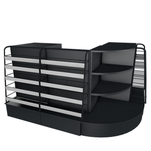 <span class=keywords><strong>Mostrador</strong></span> <span class=keywords><strong>de</strong></span> Caja Moderno y Elegante, Modular, <span class=keywords><strong>de</strong></span> Acero/Metal/<span class=keywords><strong>Madera</strong></span>, para Supermercados - Product Image 4
