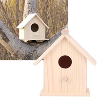 Cage à oiseaux en bois poli, fabrication personnalisée, bricolage, vente en gros, nid d'oiseau, avec crochet