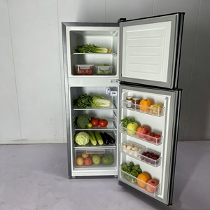 Mini réfrigérateur à double porte de 148 L pour usage domestique, réfrigérateur vertical combinant <span class=keywords><strong>congélateur</strong></span> et réfrigérateur - Product Image 1