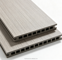 Planche de terrasse composite WPC co-extrudée antidérapante et imperméable pour projets de construction de villas et jardins