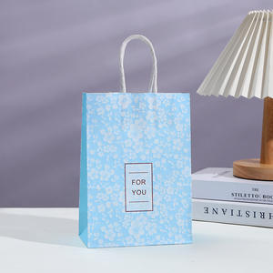Fond carré tridimensionnel imprimé petit cadeau floral papier Kraft Portable cadeau bijoux sac à provisions commandes personnalisées en gros - Product Image 5