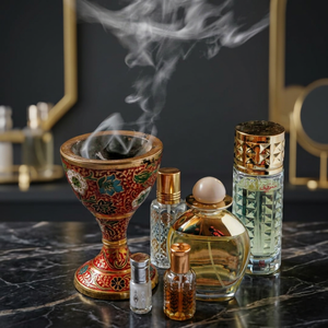 Handpainted Brass Incense Burner Arab Mabkhara Floral <b>Oud</b> <b>Bakhoor</b> Censer Traditional Tabletop Home Fragrance Decor - Product Image 1