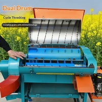 Décortiqueuse à double tambour entièrement automatique pour colza, blé, soja, sorgho – Récolteuse multifonctionnelle à grande capacité – Nouveau modèle