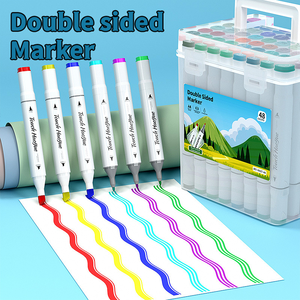 Stylos marqueurs à alcool à double pointe de précision avec 24 à 120 couleurs, étui portable pour l'illustration, les étudiants et les artistes - Product Image 6